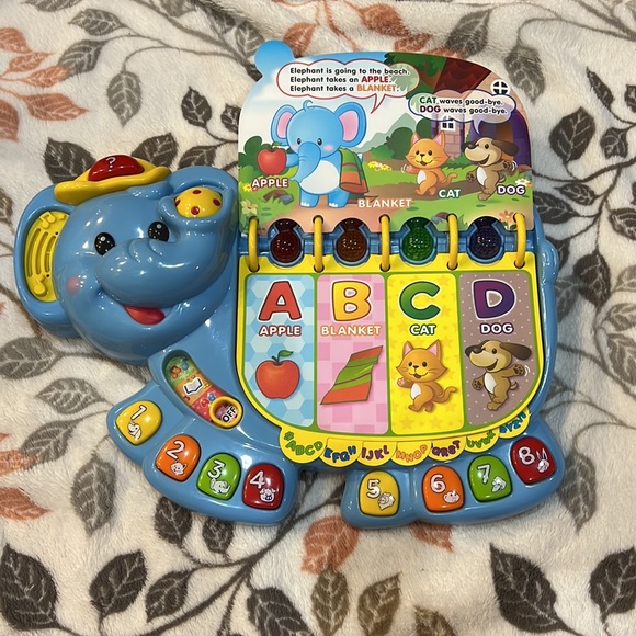 VTech Touch and Teach Elephant Book, Blue - Picture 2 of 6